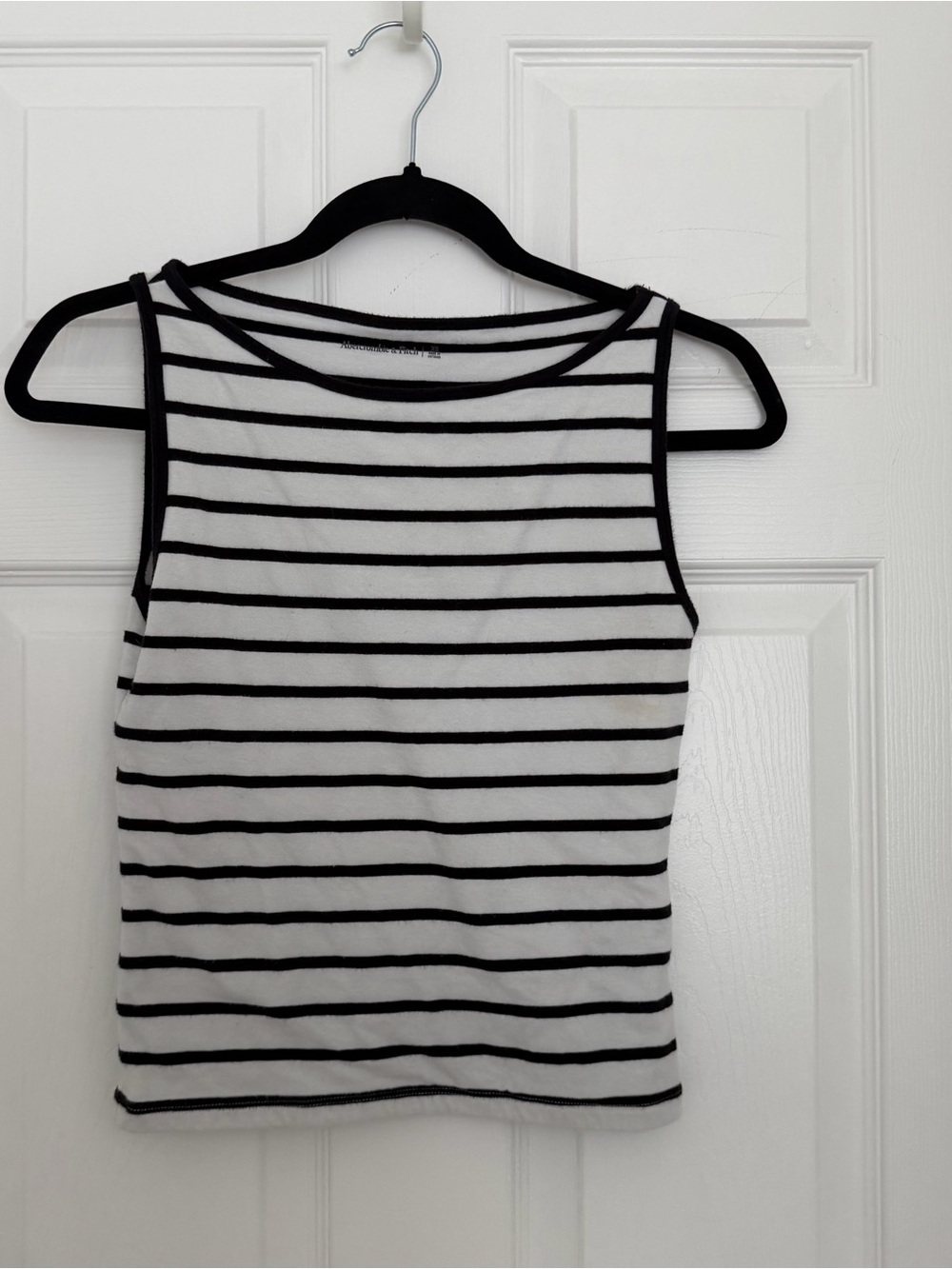 Abercrombie Black & White Striped Sleeveless Tank Top